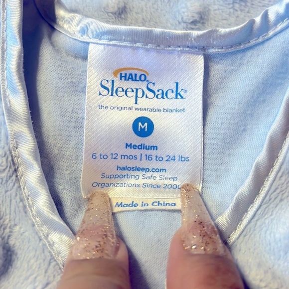 Halo Sleep Sack In Baby Blue Size Medium - Picture 4 of 4